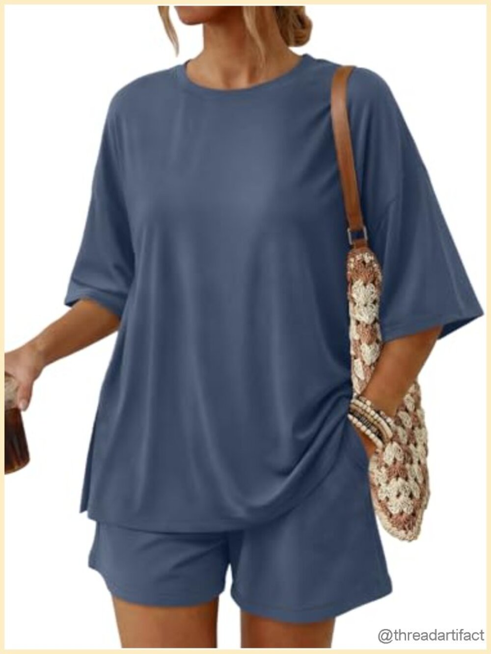 Women's 2 Piece Short Set Lounge Wear with Pockets